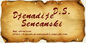 Đenadije Senćanski vizit kartica